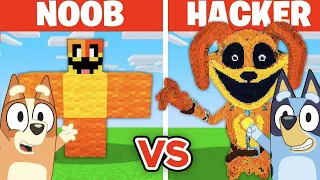 NOOB vs HACKER: Bluey Cheated In a DOGDAY Build Challenge!