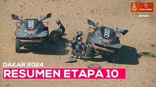 Sainz sufre con los pinchazos y Loeb recorta 7 minutos - Resumen Etapa 10 Dakar 2024 | SoyMotor.com