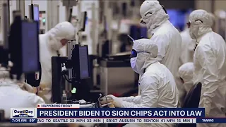 President Biden to sign Chips Act into law | FOX 13 Seattle