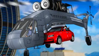 Magnetic Helicopter STEALS Cars in GTA 5 RP!