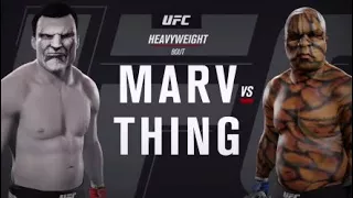 Marv vs. Thing (EA sports UFC 2) - CPU vs. CPU - Crazy UFC 👊🤪