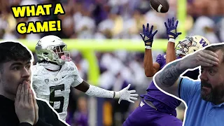 British Father and React! Oregon Ducks vs. Washington Huskies | Full Game Highlights!