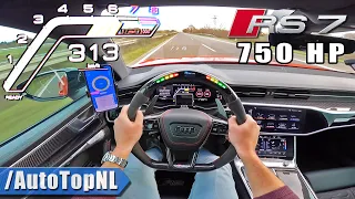 750HP AUDI RS7 C8 *313KMH* on AUTOBAHN [NO SPEED LIMIT] by AutoTopNL