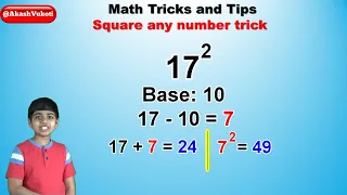 Learn to Square any number I Vedic Math I Math Tricks and Tips