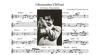 I Remember Clifford - Art Farmer Transcription