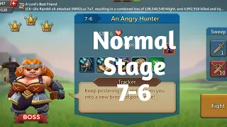 Lords mobile normal stage 7-6 f2p|An angry hunter normal stage 7-6