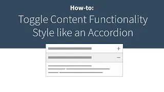 Toggle Content to Accordion