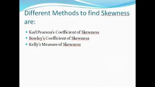 Karl Pearson's Coefficient of Skewness