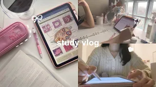 study vlog | waking up at 5 am, lots of studying, finals week