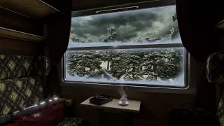 Relaxing Train Sounds | Let's take the train and go on a trip to a snowy landscape 8 Hours