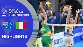 AUSTRALIA vs. ITALY - Highlights Men | Volleyball Olympic Qualification 2019