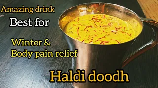 golden milk/haldi doodh best for winter &bedtime!easy haldi kesar doodh recipe by maha ki rasoi