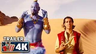 ALADDIN "A Whole New World"  4k upscaled Trailer (2019) Will Smith Disney Movie