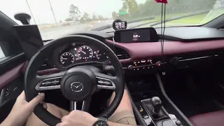 POV driving in the rain: 2019 Mazda 3 Premium