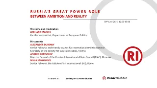 Russia's great power role between ambition and reality