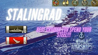 WOWS STALINGRAD / Что происходит при использовании 100% ГОЛОВНОЙ МОЗГ? 😀 / World of Warships 2021 г.