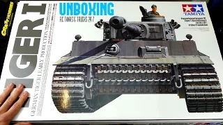 TAMIYA 1/16 TIGER 1 RC Tank BOVINGTON TIGER Build Series Video 1 - UNBOXING
