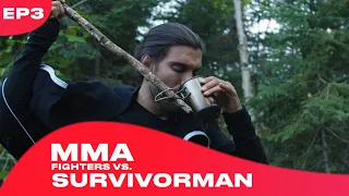 MMA fighter vs. Survivorman: Elias Theodorou (UFC/TUF) finds drinking water - Part 3/4