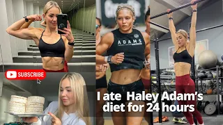 I ate Haley Adam’s diet for 24 hours, PLUS come to the gym with me.