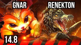 GNAR vs RENEKTON (TOP) | 5/2/7, 500+ games | NA Master | 14.8