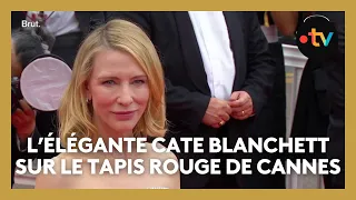 #Cannes2024 : Cate Blanchett, très élégante, sur le tapis rouge pour le film sur Donald Trump