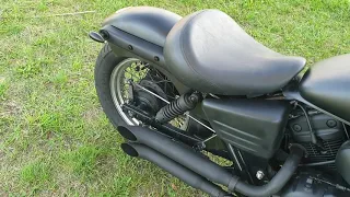 Honda Shadow 125 straight pipe exhaust sound