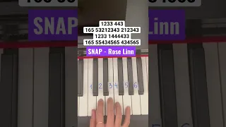 Snap - Rose Linn - Easy Piano Tutorial with numbers