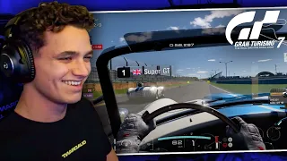 Lando Norris Plays Gran Turismo 7 For The First Time!