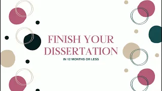 Is The Finish Your Dissertation Program Right For Me?