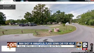 Victim flags down motorist after being shot