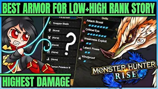 Best Armor Set for Low + High Rank Story - Get to Endgame Easy - All Weapons - Monster Hunter Rise!