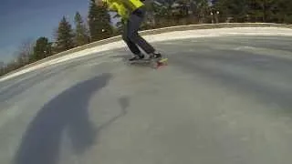 Winter Longboarding on Ice