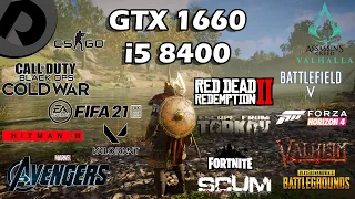 i5 8400 + GTX 1660 - Test in 15 GAMES