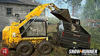 SnowRunner: My First LAND CLEARING JOB with my SKID STEER! Small Town RP Part 12