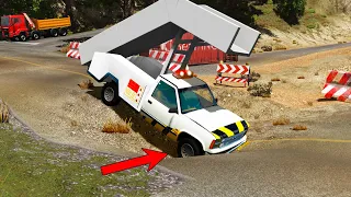 Cars vs Extreme Potholes #8 | BeamNG DRIVE