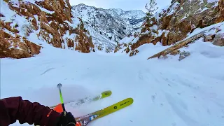 Suicide Chute on Mt. Superior, UT on Dec 14, 2021