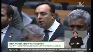 Dep. Fernando Francischini (SD) vota contra veto ao voto impresso em eleições