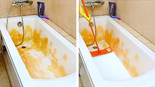 كيفية تنظيف الحمام كالمحترف! تقنيات سهلة وفعالة تحتاج إلى معرفتها! 🧽🚿🚽🛁😌حِرف إبداعية في 5 دقائق