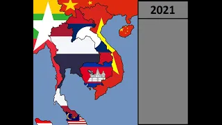 Mainland Southeast Asia: Timeline of National Flags: 1900 - 2021