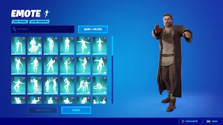 ALL FORTNITE ICON SERIES AND [NEW] TIKTOK EMOTES (OBI WAN KENOBI , Star Wars, get gone)