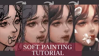 [Medibang] Soft painting + Brush settings - TUTORIAL + SPEEDPAINT