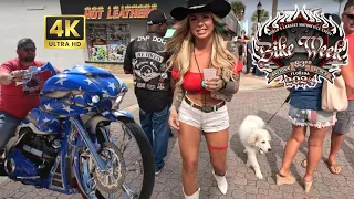 83rd Daytona Beach Bike Week 2024 | Main Street Day 1 Action 4K