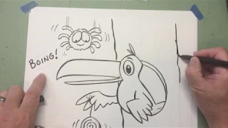 Draw Cartoons with Dave McDonald: #42 "Toucan & Jumping Spider!"