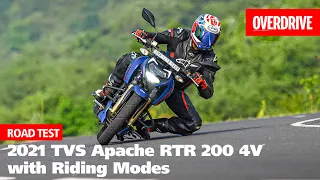 2021 TVS Apache RTR 200 4V review - now comes with adjustable suspension & riding modes! | OVERDRIVE