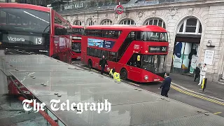 Pedestrian killed by bus outside of Victoria station in London