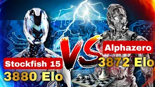 Stockfish 15 (3880) Vs Alphazero (3872) 2022 new Game | #game1 | Best chess engine game | chess