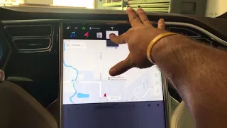 Tesla Model X S Opening Apps on 17" Screen.