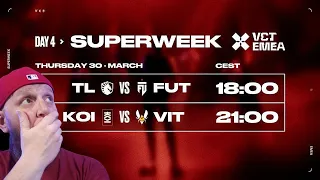 EMEA SUPERWEEK Day 4 Watch Party Team Liquid vs FUT Esports / KOI vs Team Vitality