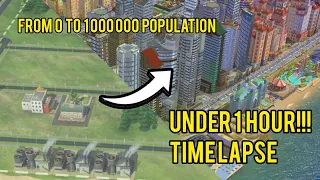 From 0 to 1 milion people in SimCity buildit #hack #city #citybuilder #simcit #cheat