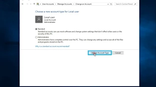 How to delete remove administrator and standard user account Windows 10